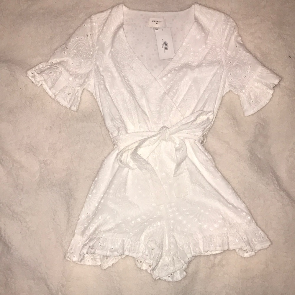 Everly Talena Eyelet Romper, size: S